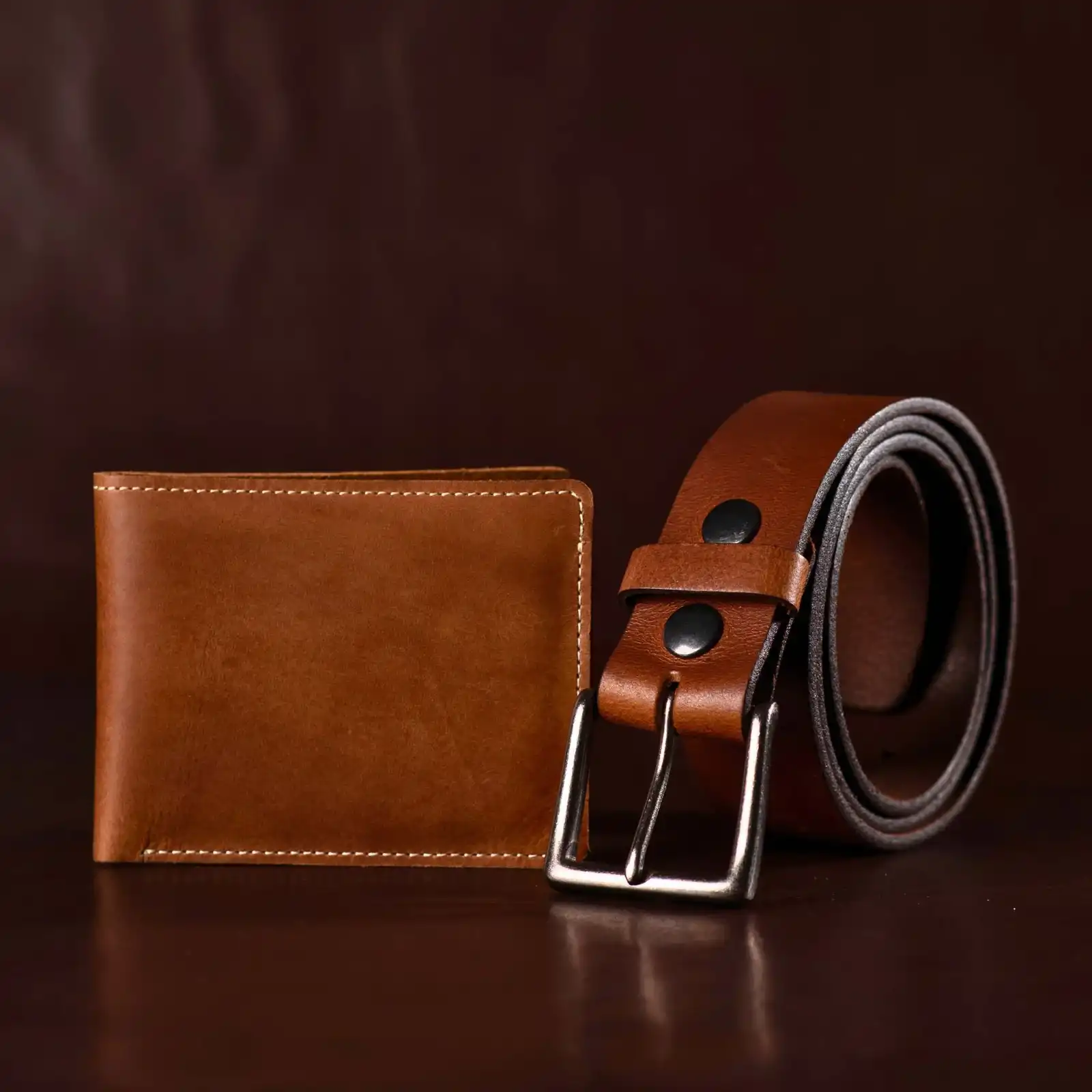 Leather Wallet & Belt